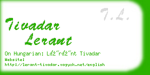 tivadar lerant business card